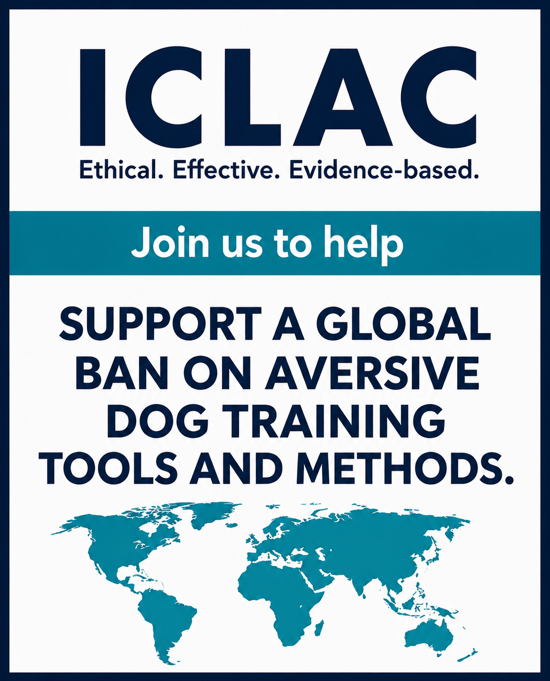 ICLAC Launches Global Petition: Call for Worldwide Ban on Aversive Dog Training Tools and Methods